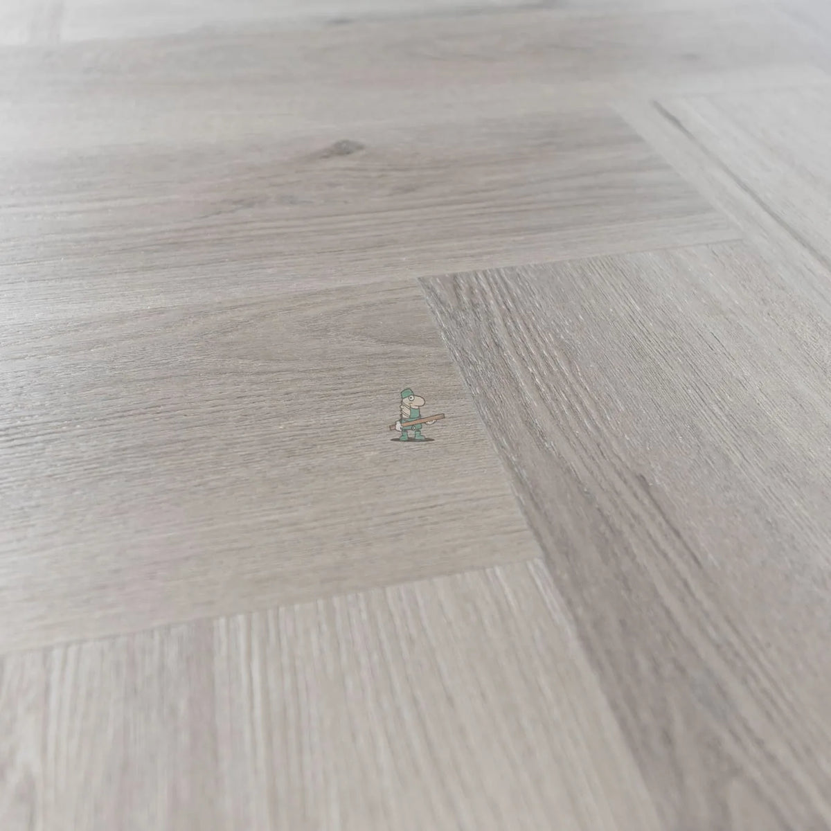 Imperial Grey Oak Herringbone Click LVT – close-up of the surface (5)
