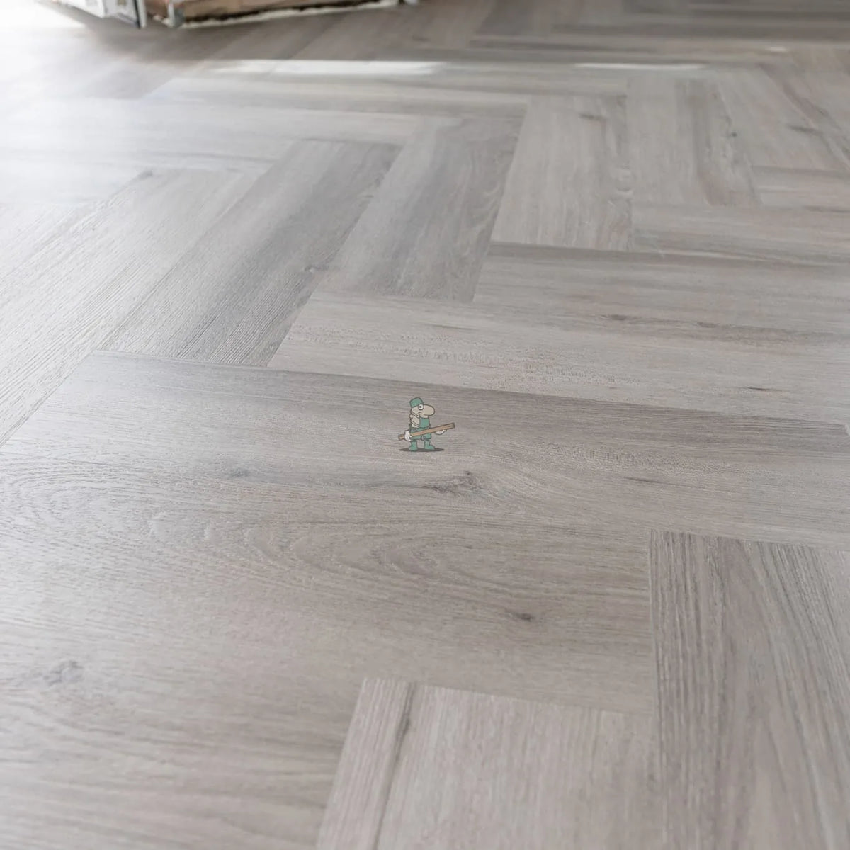 Imperial Grey Oak Herringbone Click LVT – close-up of the surface (9)