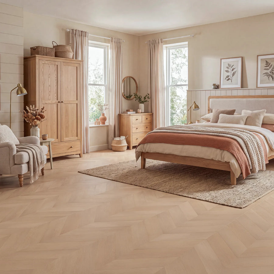 Spring Oak Chevron Glue Down LVT – image 1