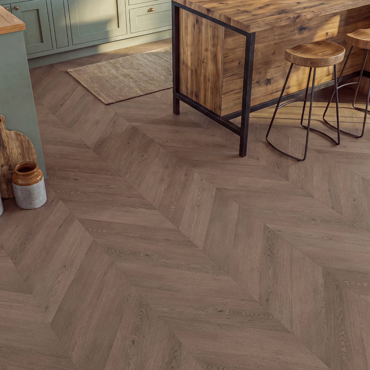 Autumn Oak Chevron Glue Down LVT – image 3