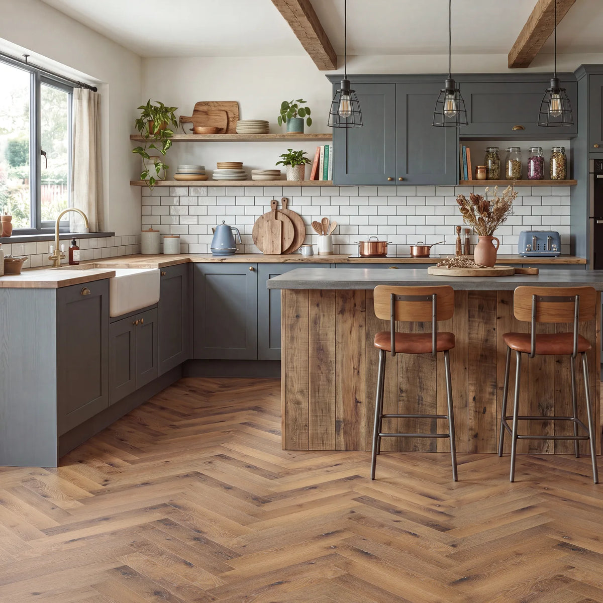Hadley Fine Herringbone Glue Down LVT – image 1
