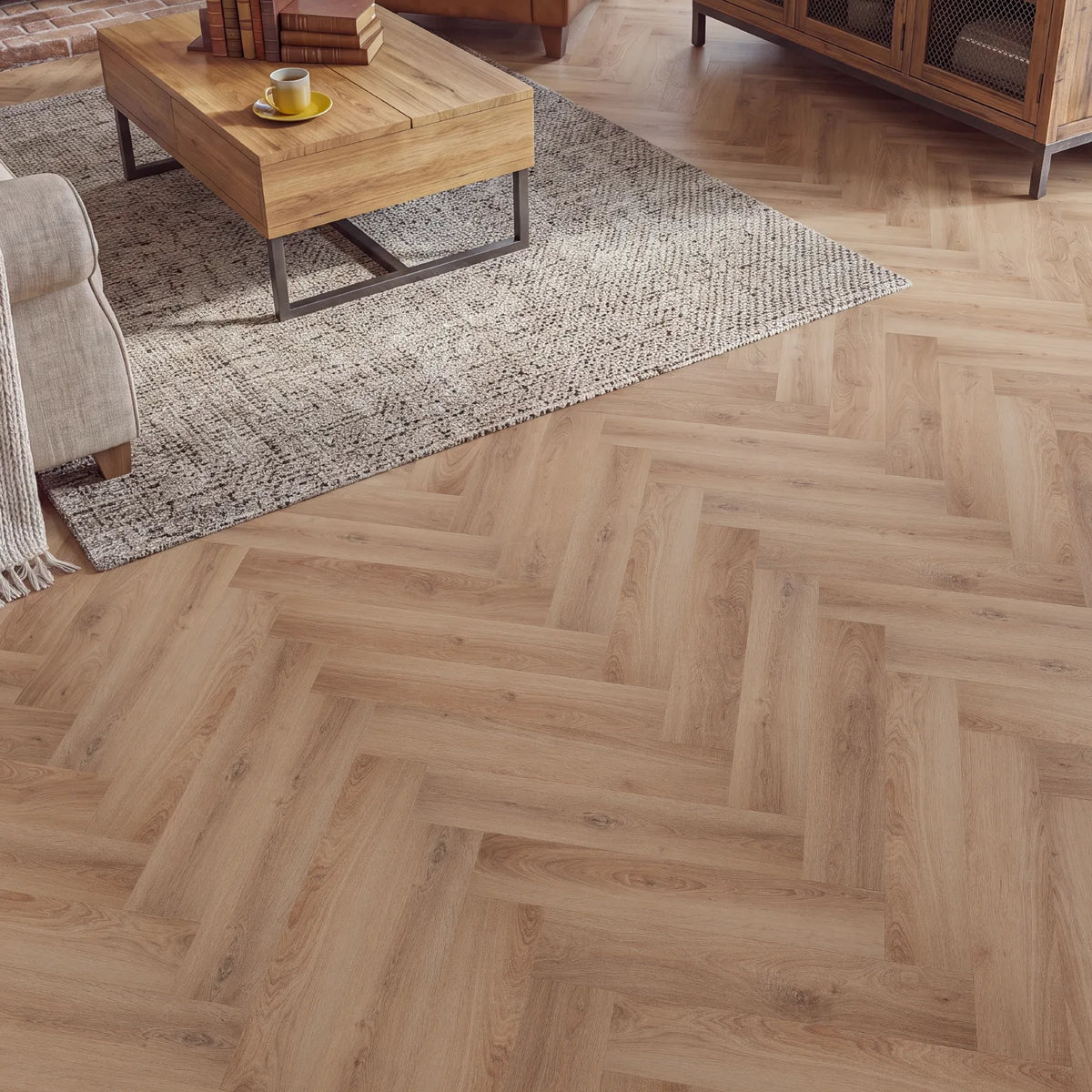 Bronde Oak Herringbone Glue Down LVT – image 3