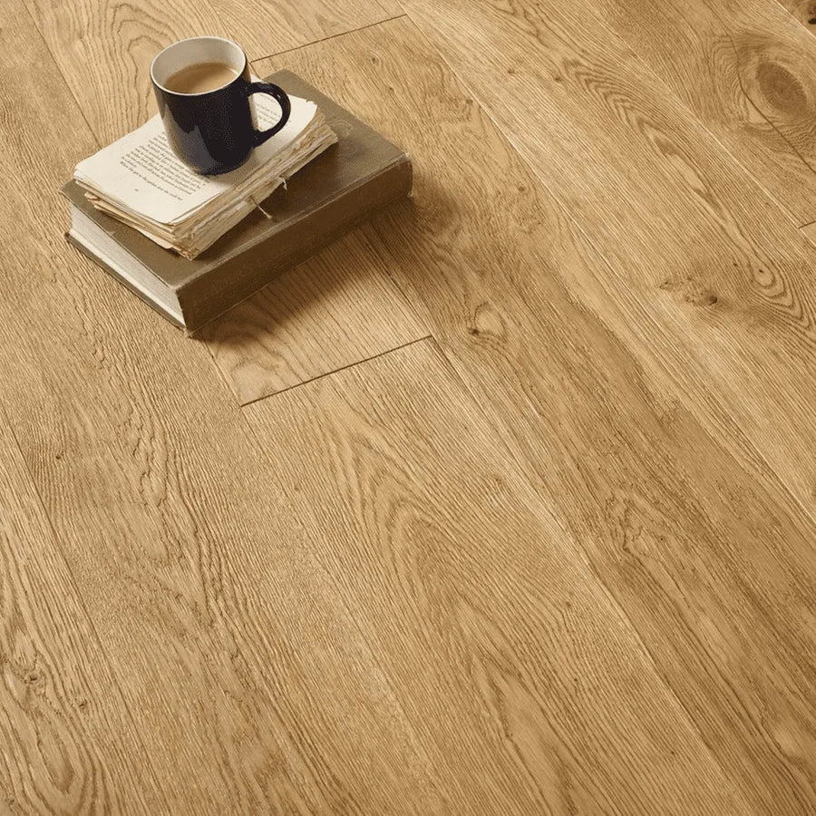 Brushed Natural Oak Hand Scraped 180mm Engineered Plank – image 1