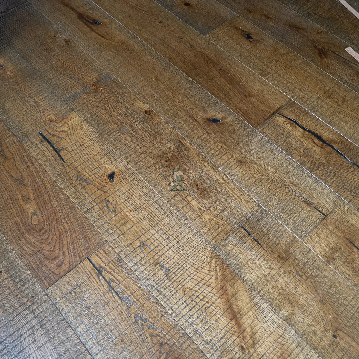 Golden Oak Distressed Hand Sawn 220mm Engineered Plank – image 12