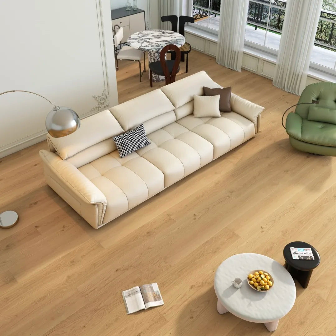 Natural Oiled Oak 220mm Engineered Plank, 15/4mm – laid in a living room