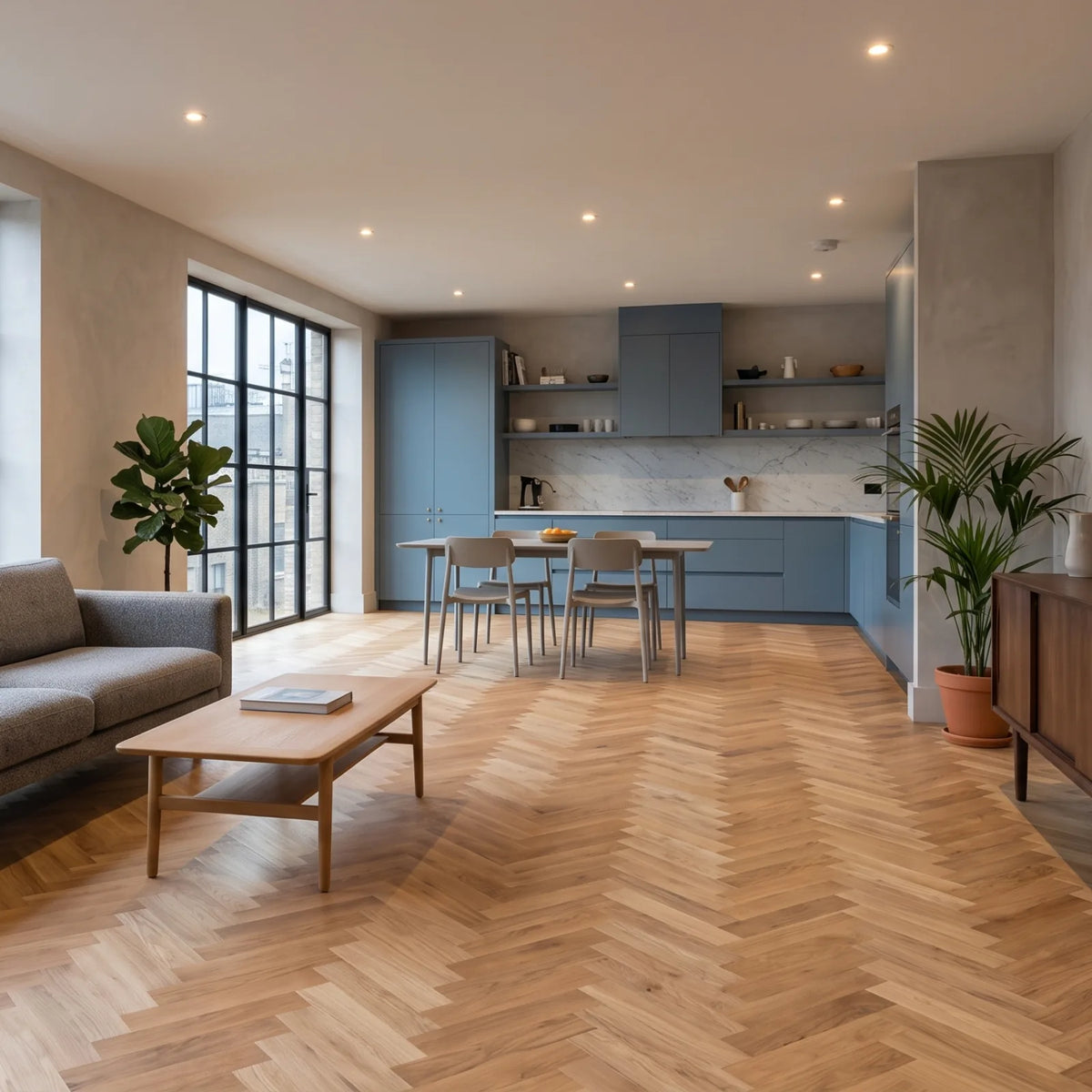 Natural Oiled Oak 90mm Engineered Herringbone – image 11