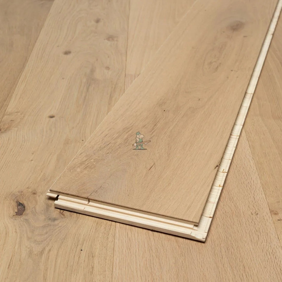 Pale Invisible Oak 190mm Engineered Plank – image 6