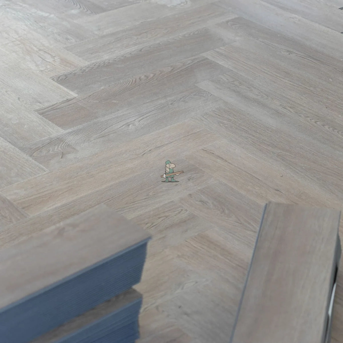Quayside Umber Oak Herringbone Click LVT – close-up of the surface (7)