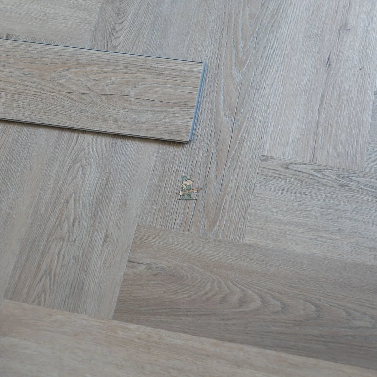 Quayside Umber Oak Herringbone Click LVT – close-up of the surface (10)