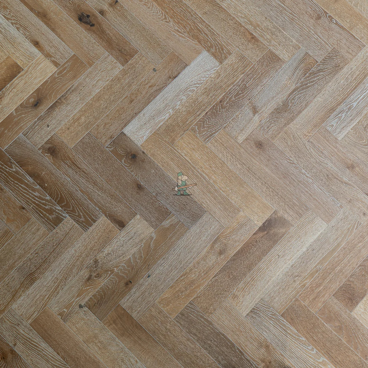 Smoked Limed Oak 90mm Engineered Herringbone – image 2