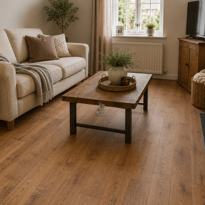 Golden Oak Oiled Hand Scraped 125mm Solid Plank – image 3