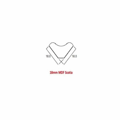 18mm Thick MDF Rustic Oak Scotia Beading – board profile
