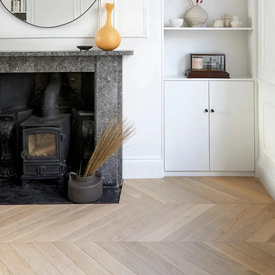 Unfinished Oak 90mm Engineered Chevron