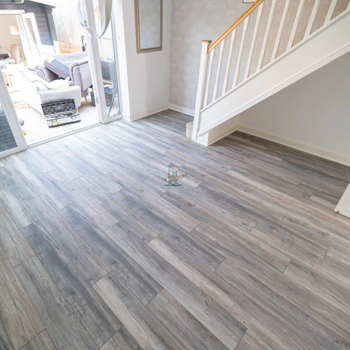 Rustic Grey Oak 12mm Laminate – laid in a living room (9)