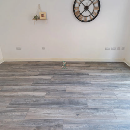 Rustic Grey Oak 12mm Laminate – laid in a living room (4)