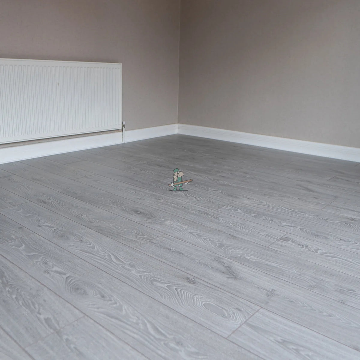 Grey Oak 12mm Laminate – room setting