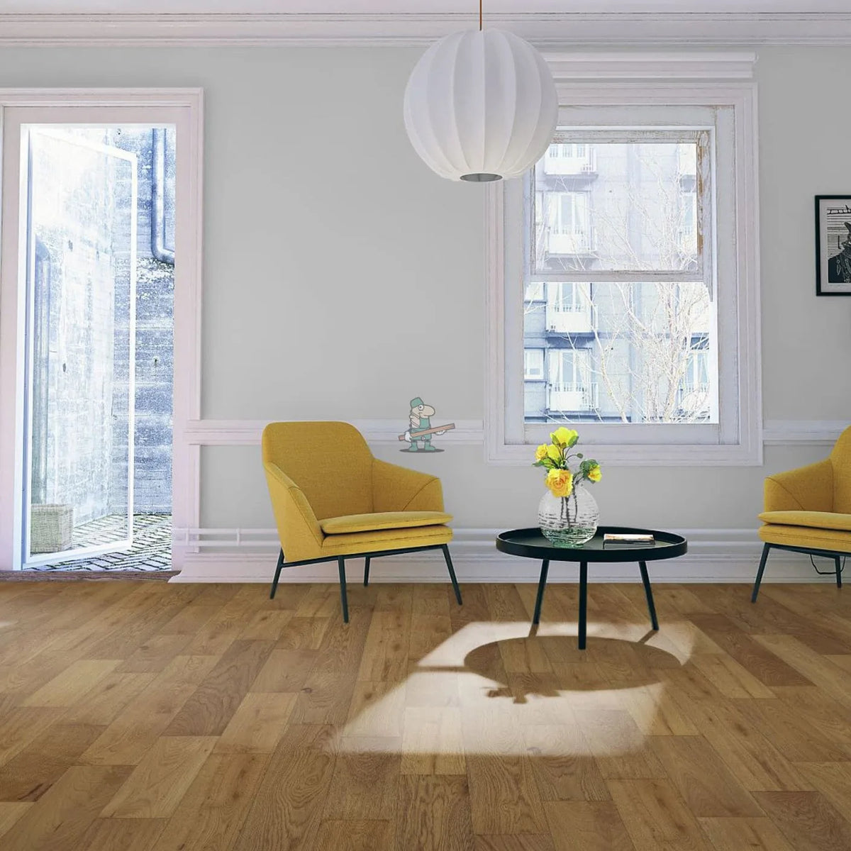 Weathered Smoked Oak 150mm Engineered Plank – close-up of the surface (5)
