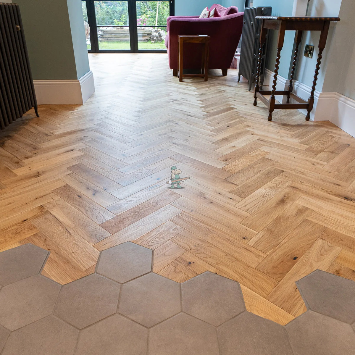Natural Oak 90mm Engineered Herringbone, 15/4mm – image 9