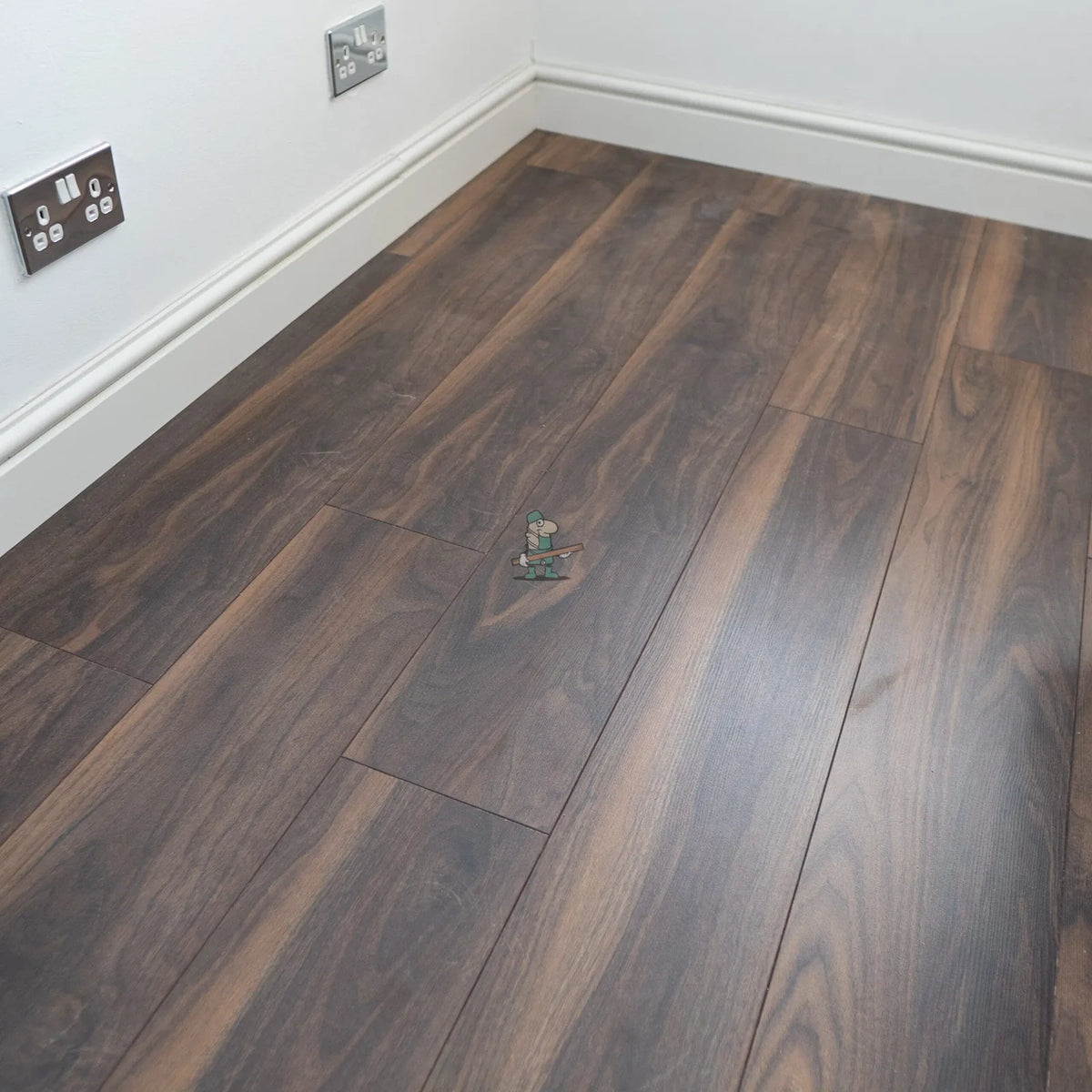 Dark American Walnut 12mm Laminate – laid in a hallway (3)