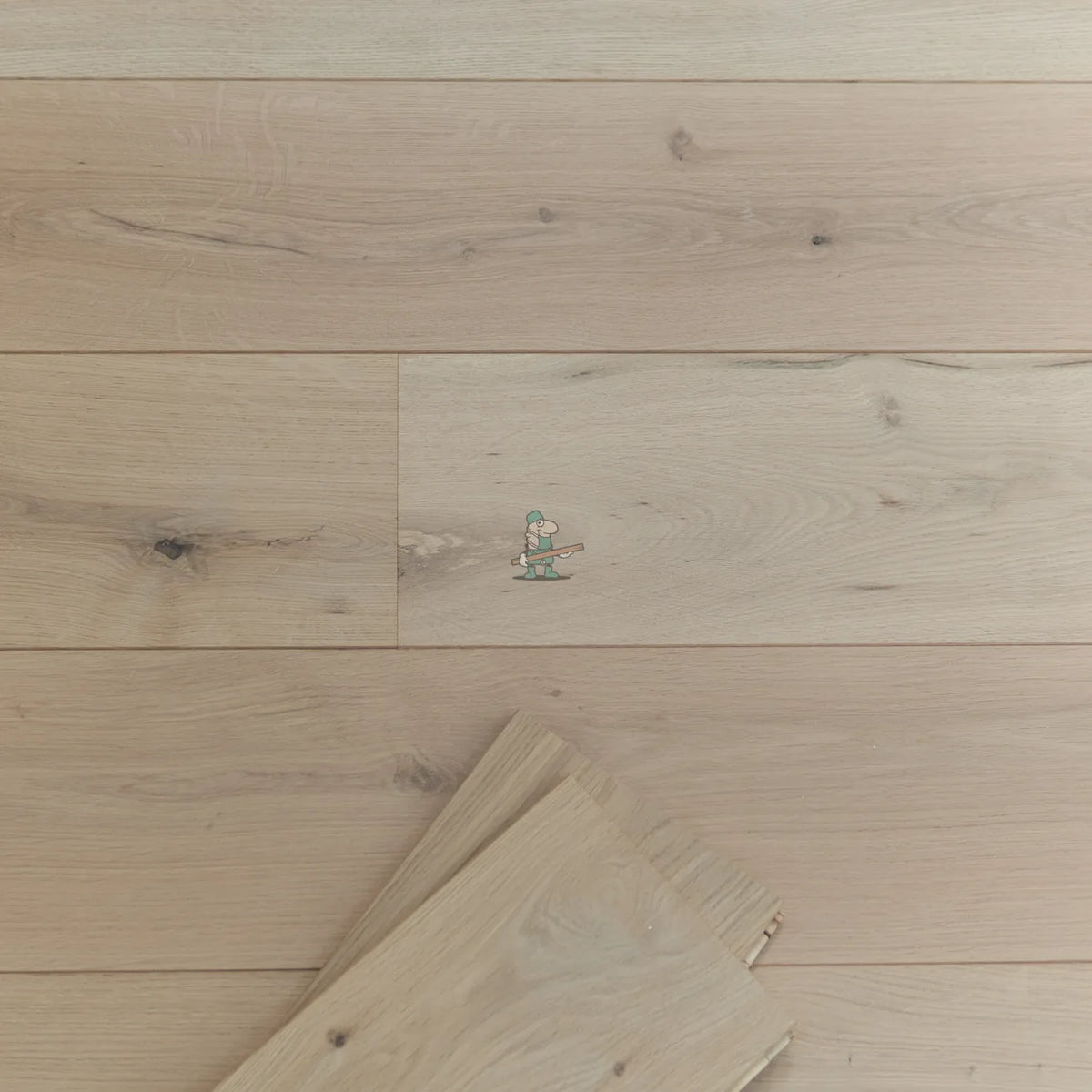 Pale Invisible Lacquered Oak 190mm Engineered Plank – image 9