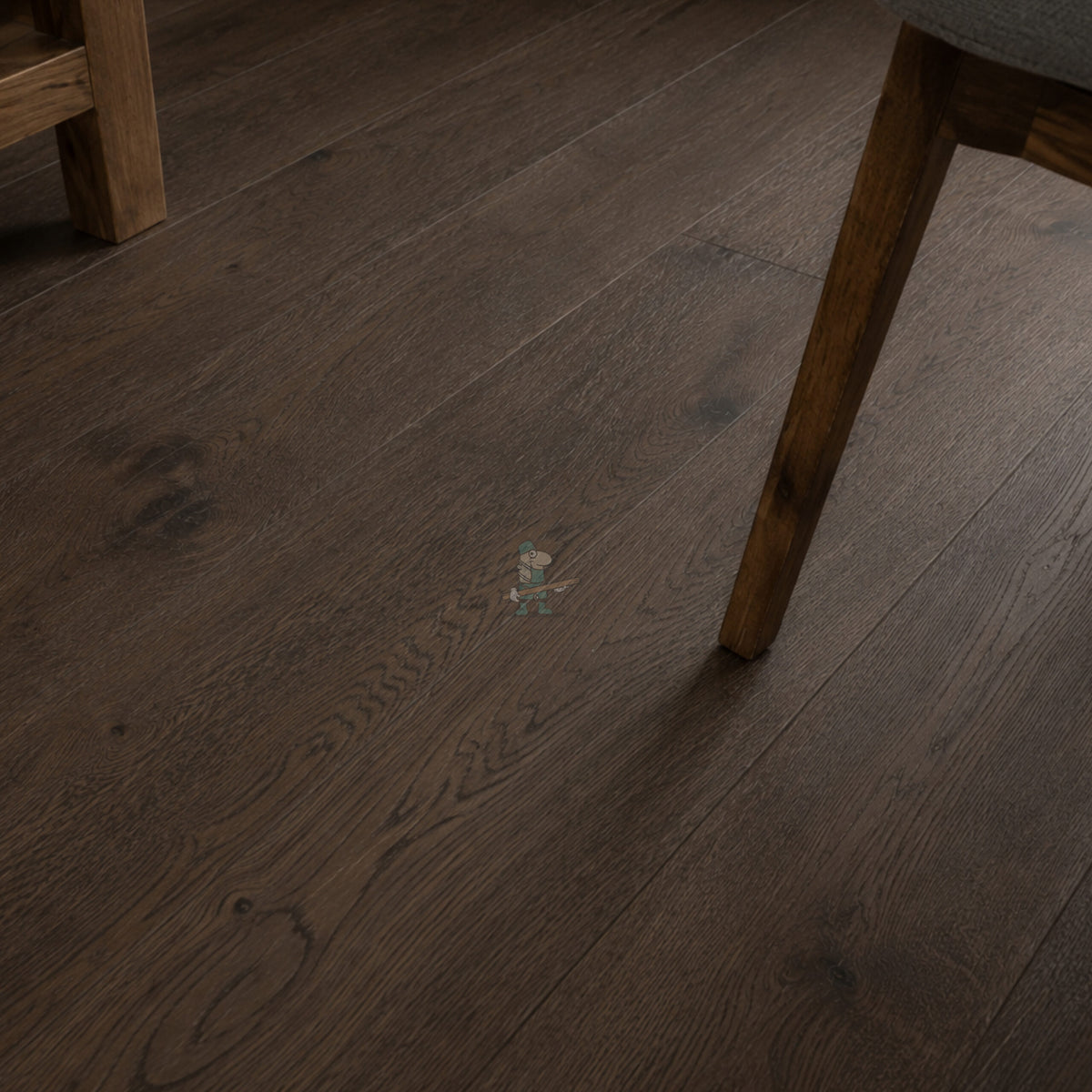 Black Knight Distressed Oak 220mm Engineered Plank – room setting (2)