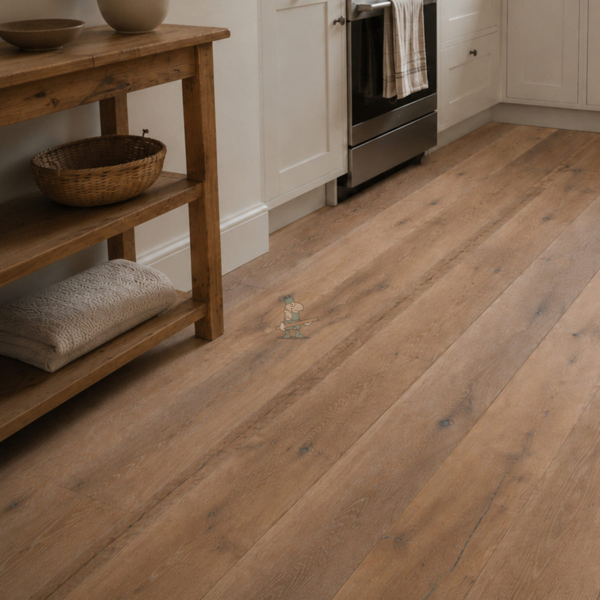 Weathered White Distressed Oak 220mm Engineered Plank – image 3