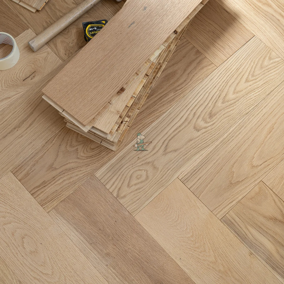 Natural Rustic Oak 150mm Engineered Herringbone – image 2
