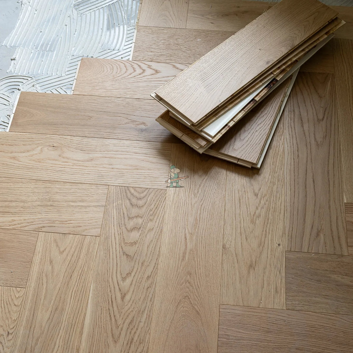 Natural Rustic Oak 150mm Engineered Herringbone – image 12
