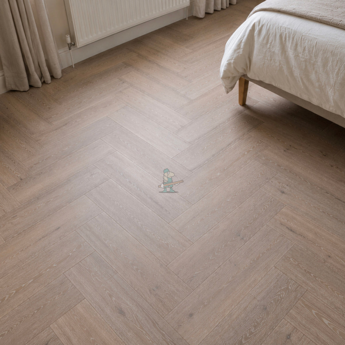 White Washed Oak 150mm Engineered Herringbone – room setting (2)