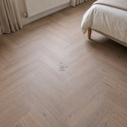 White Washed Oak 150mm Engineered Herringbone – room setting (2)