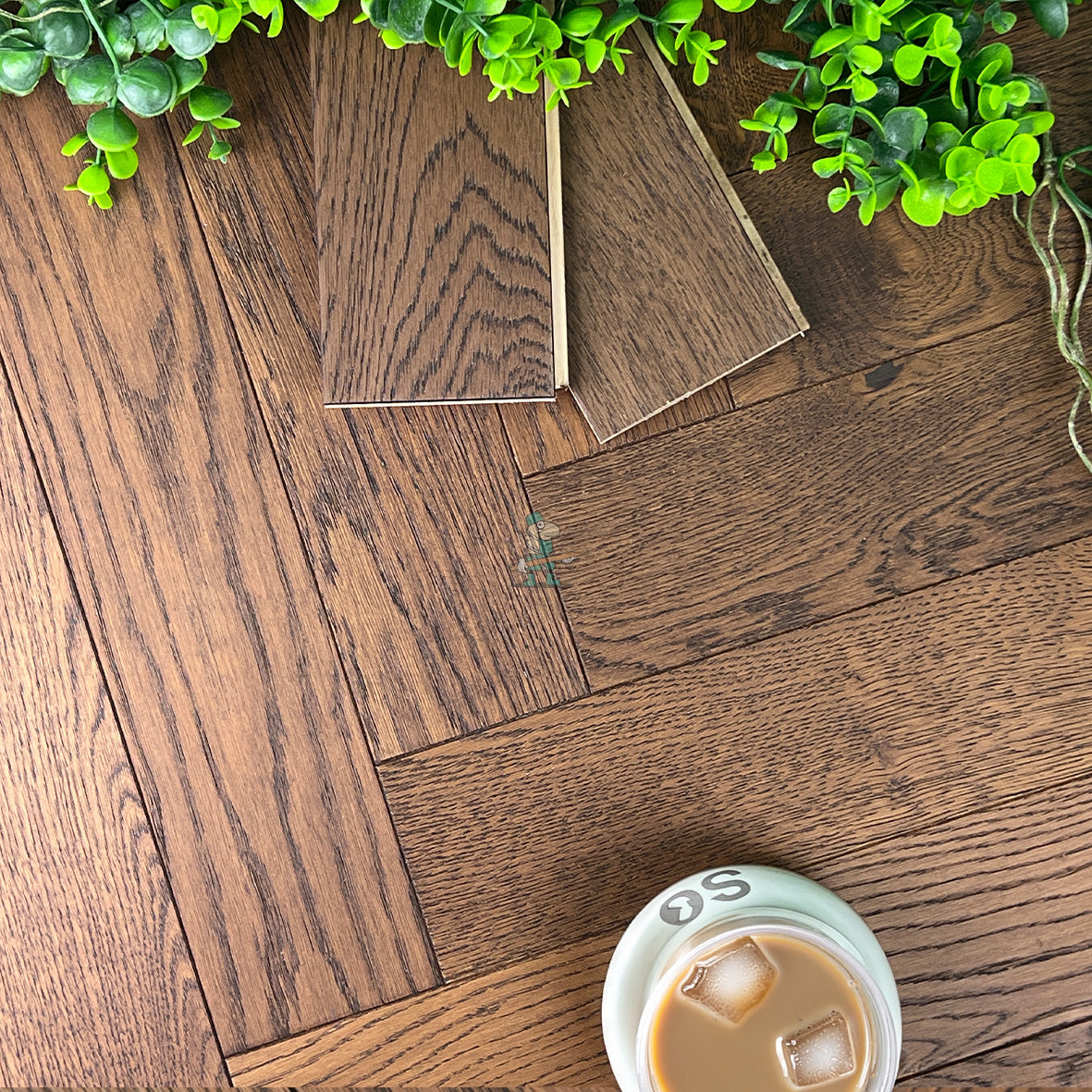 Smoky Brushed Oak 90mm Engineered Herringbone – image 4