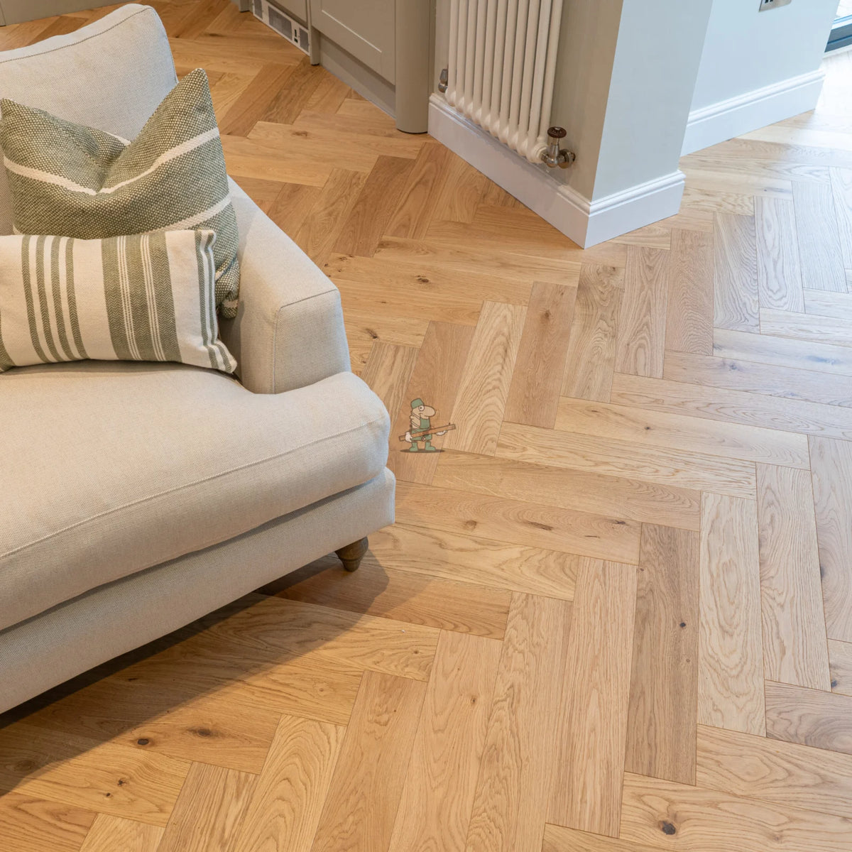 Natural Oak 125mm Engineered Herringbone – image 11