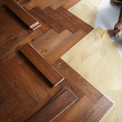 Antique Oak 125mm Engineered Herringbone – image 5