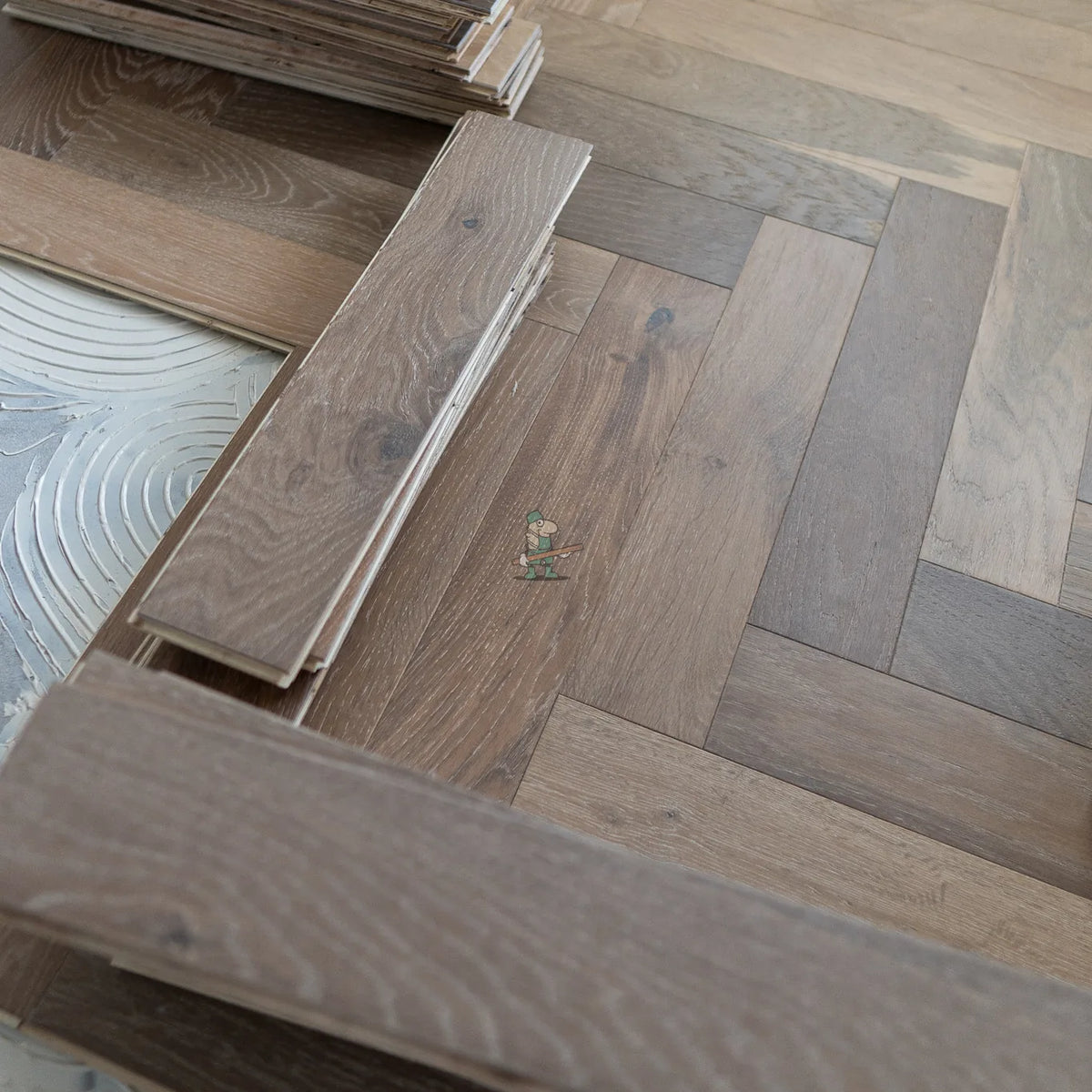 Infused Grey Oak 90mm Engineered Herringbone – image 4