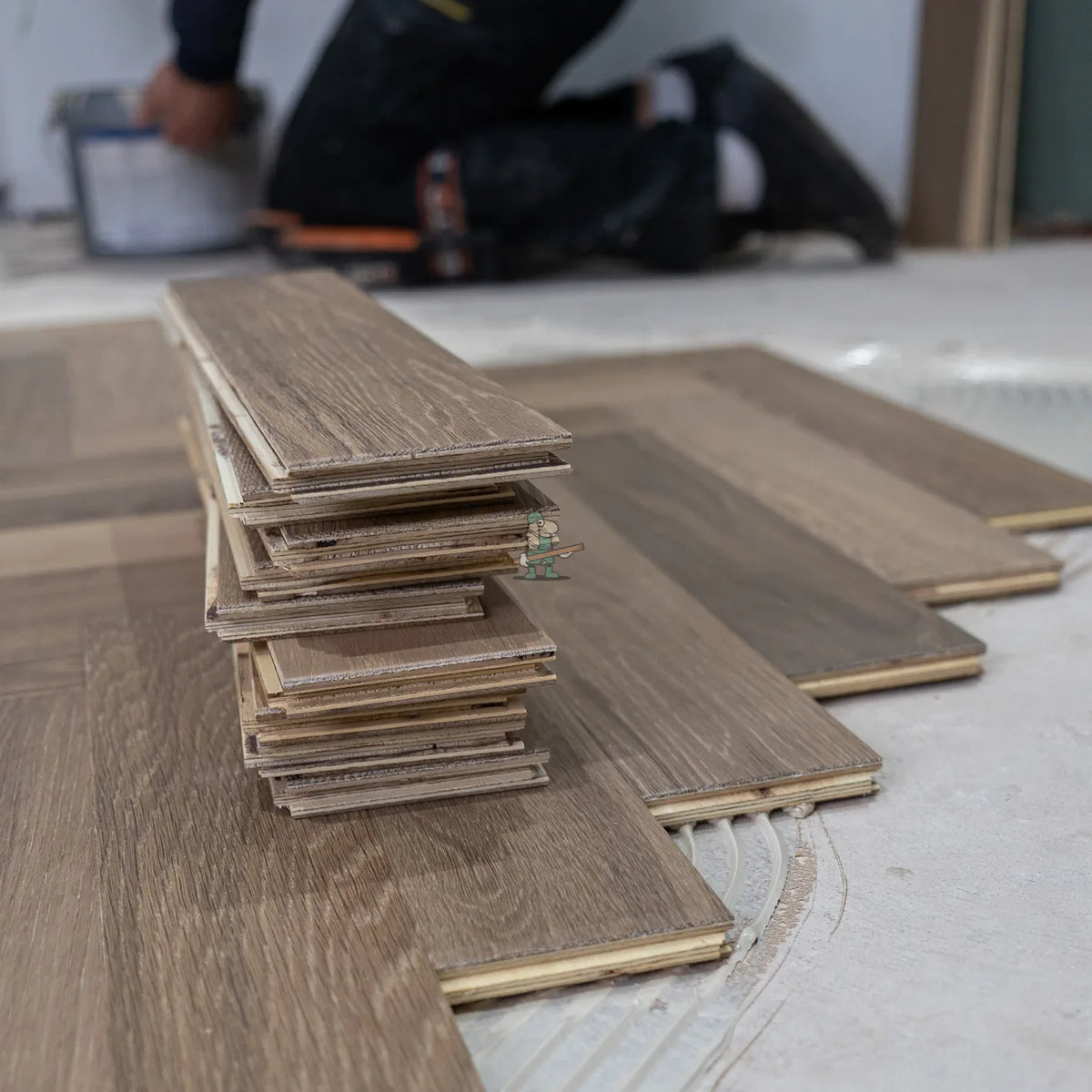 Infused Grey Oak 90mm Engineered Herringbone – image 7
