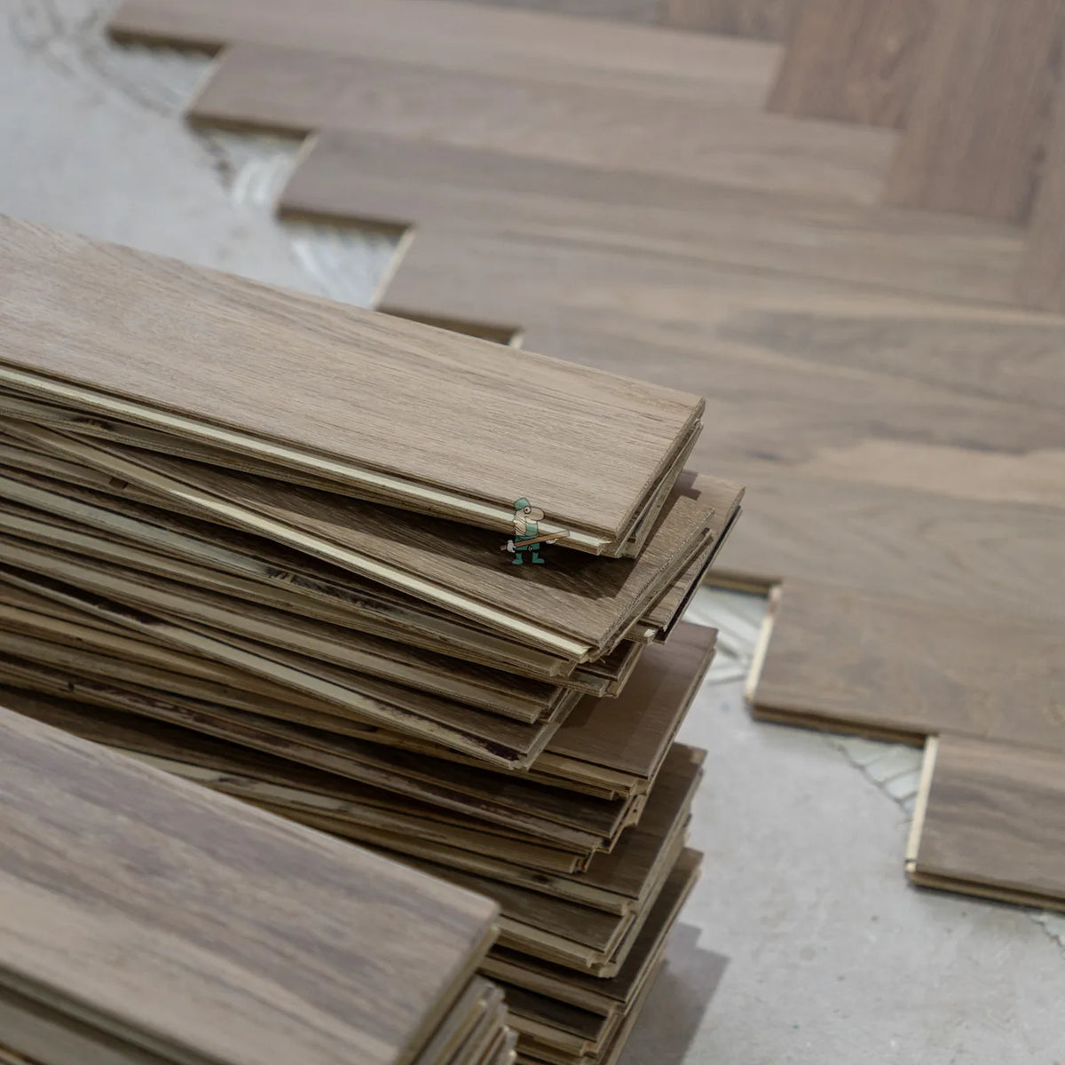Infused Grey Oak 90mm Engineered Herringbone – image 8