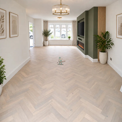 Infused White Oak 90mm Engineered Herringbone – image 10