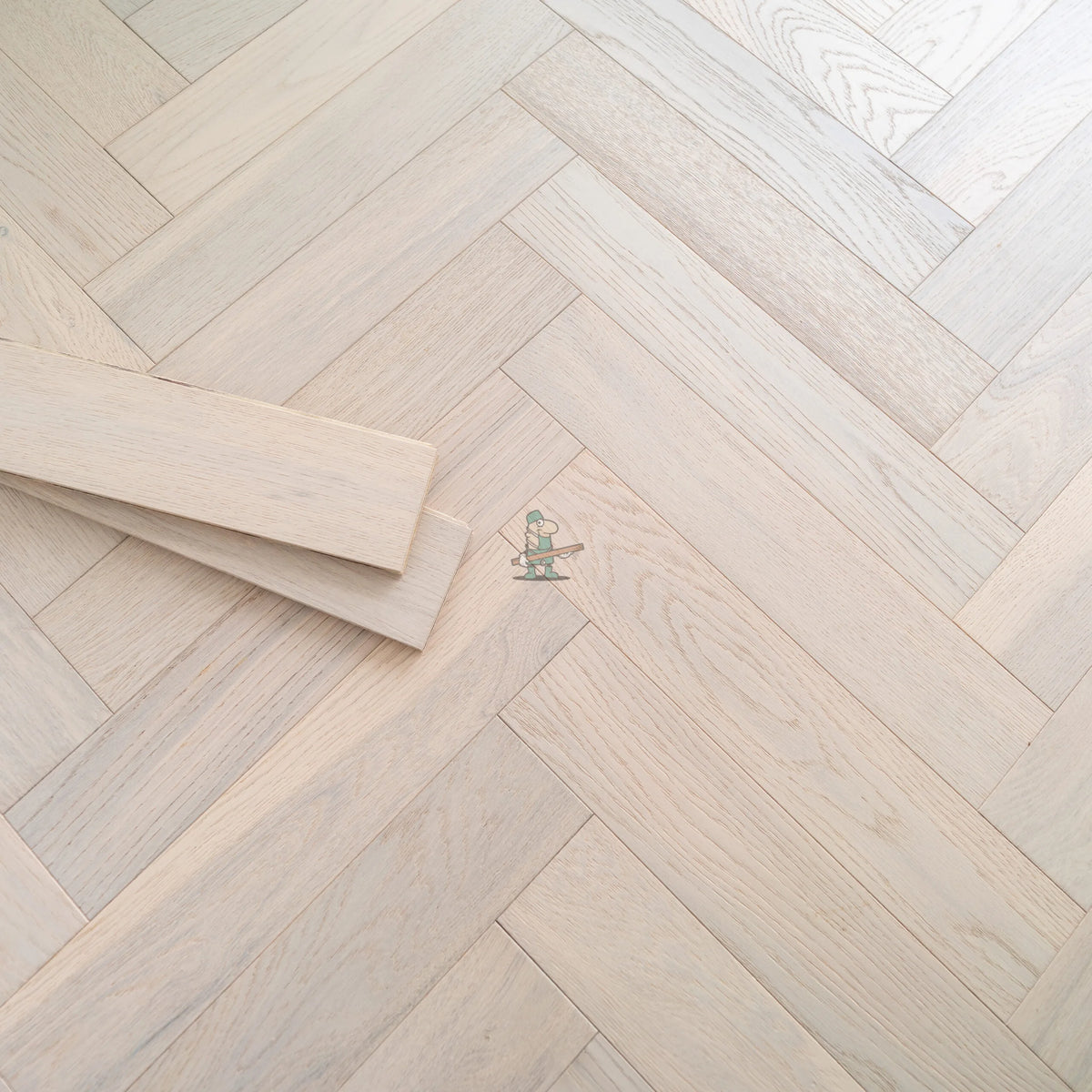 Infused White Oak 90mm Engineered Herringbone – image 6