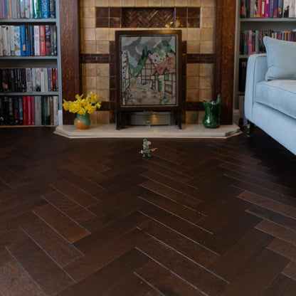 Dark Chocolate Oak 80mm Engineered Herringbone – image 5