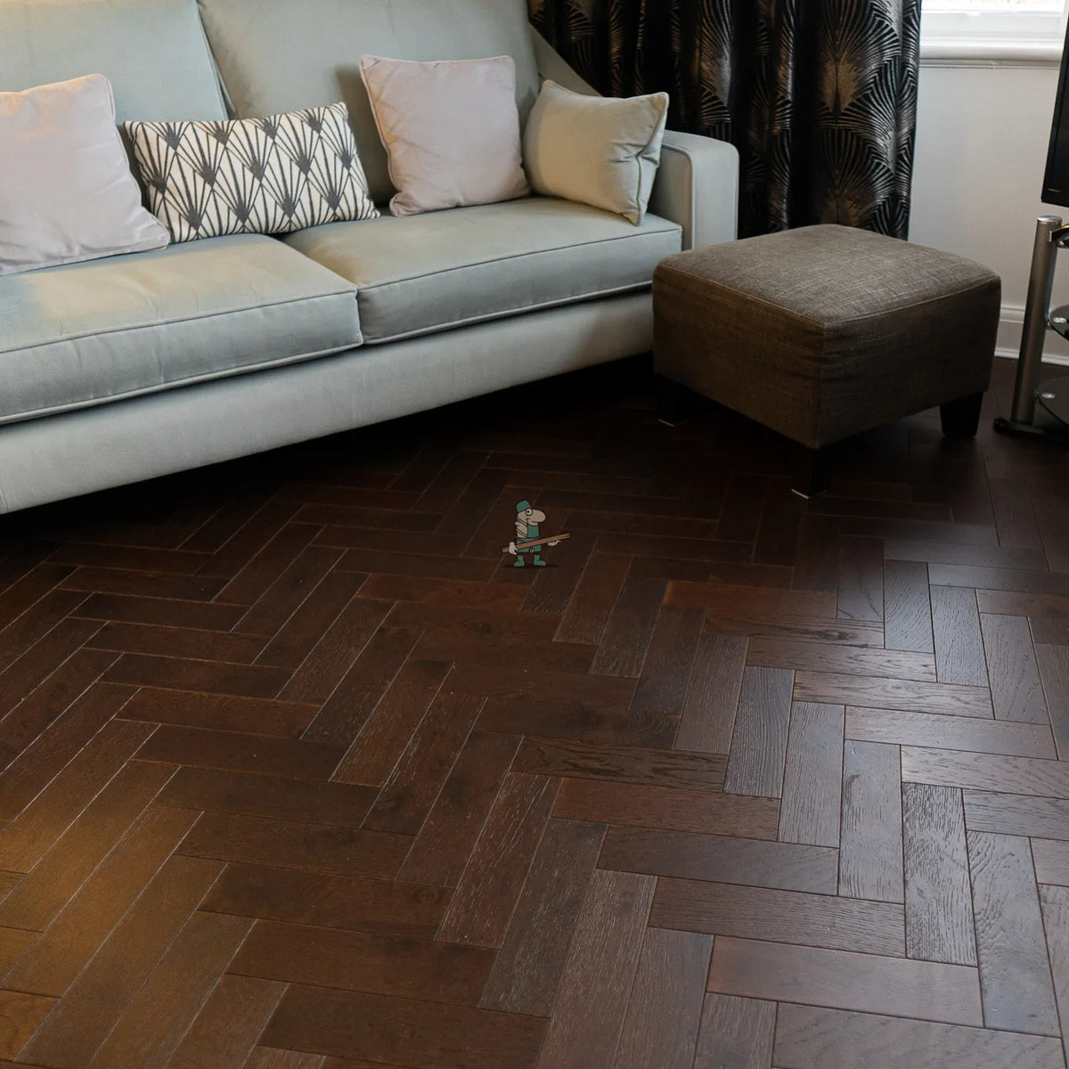 Dark Chocolate Oak 80mm Engineered Herringbone – image 8