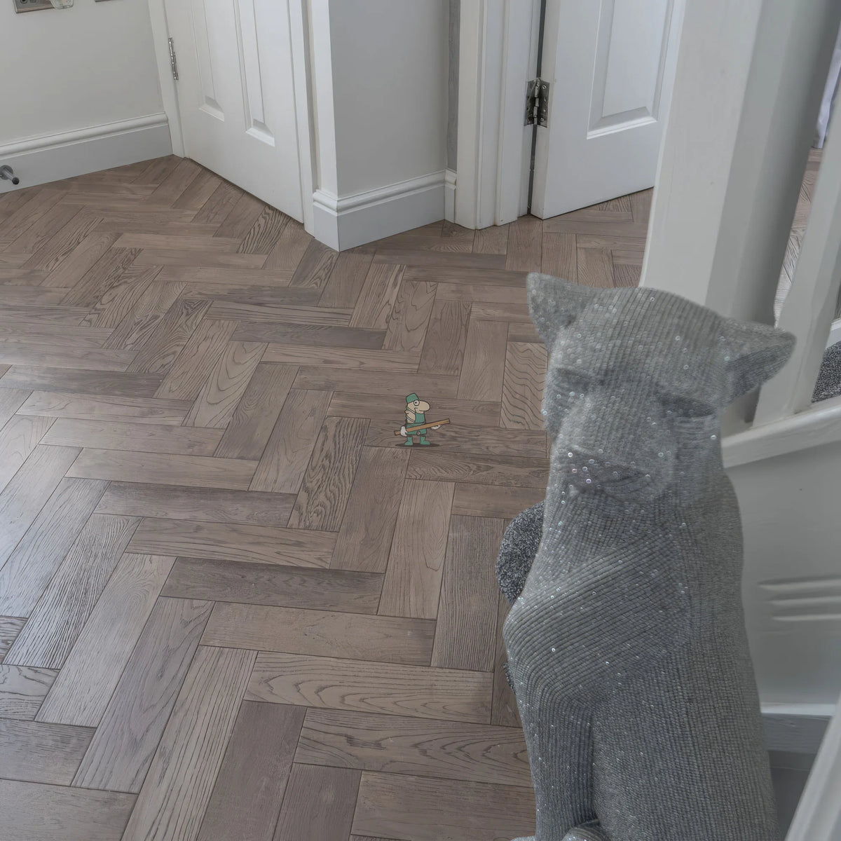 Sterling Silver Oak 80mm Engineered Herringbone – image 8