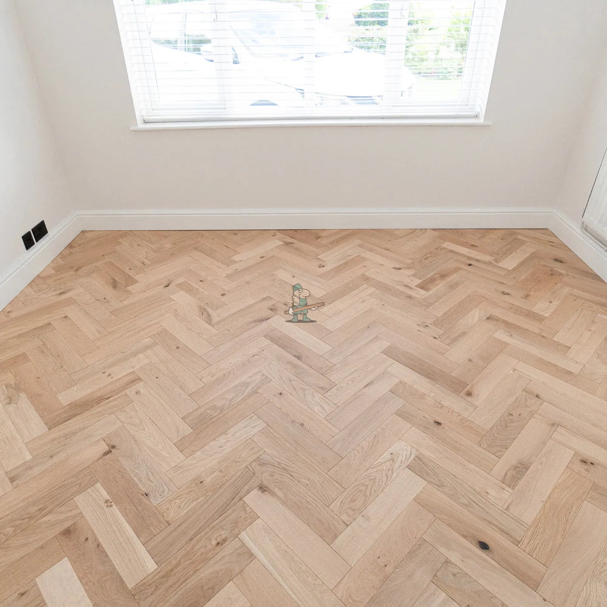 Pale Invisible Oak 90mm Engineered Herringbone, 18/4mm – image 6