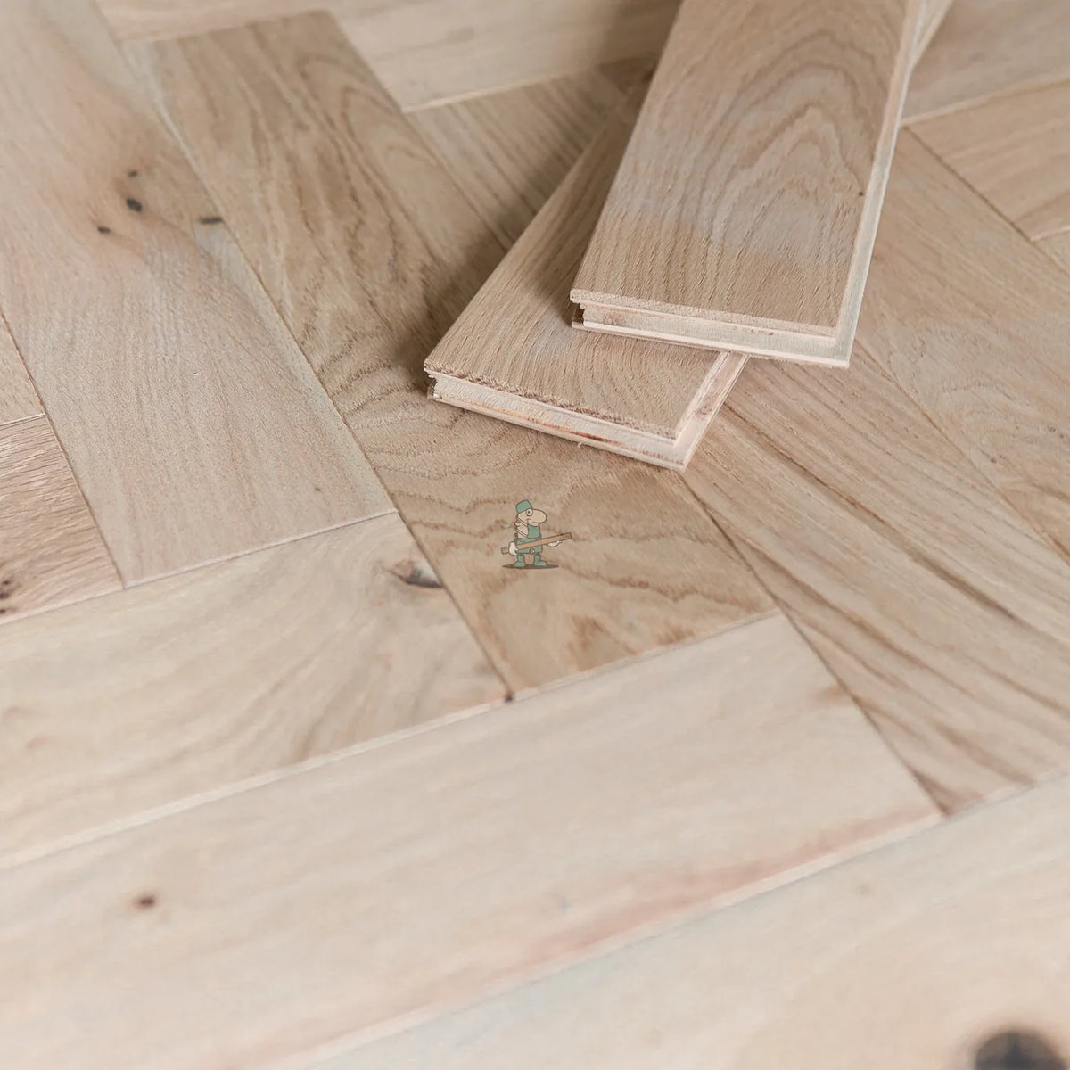 Pale Invisible Oak 90mm Engineered Herringbone, 18/4mm – image 9