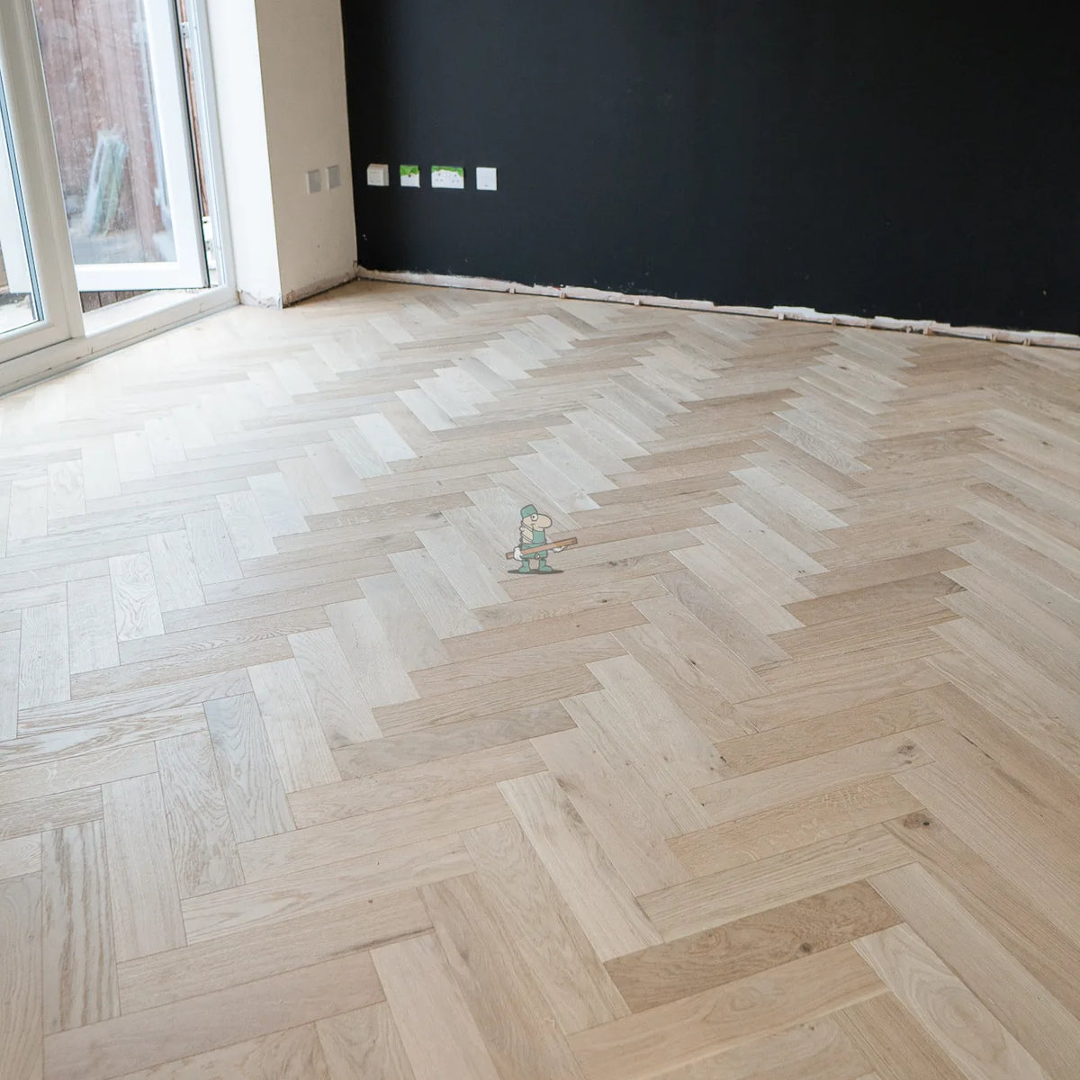 Pale Invisible Oak 90mm Engineered Herringbone, 18/4mm – image 12