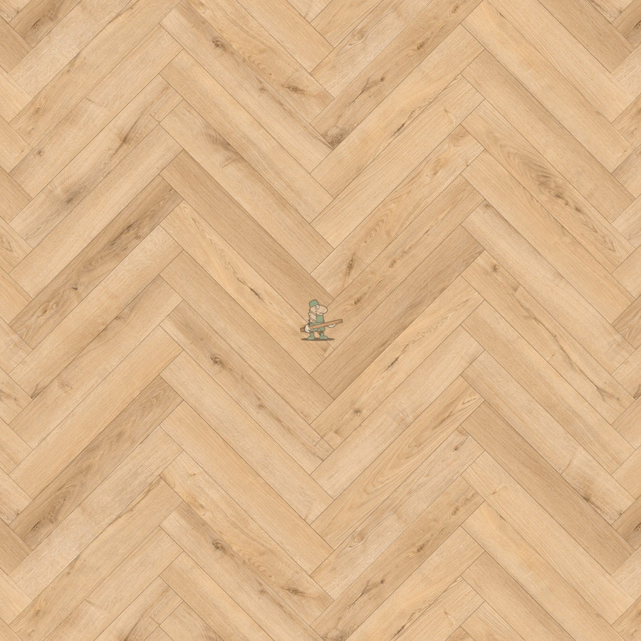 Shortbread Oak Herringbone 12mm Laminate – image 1