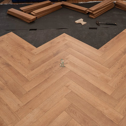 Biscoff Oak Herringbone 12mm Laminate – image 5