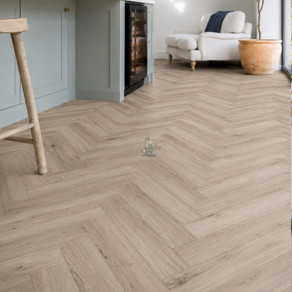 Malted Grey Oak Herringbone 12mm Laminate – image 2