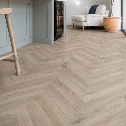 Malted Grey Oak Herringbone 12mm Laminate – image 2