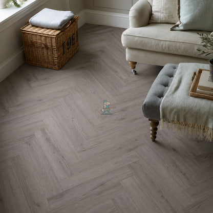 Dark Earl Grey Oak Herringbone 12mm Laminate – image 4