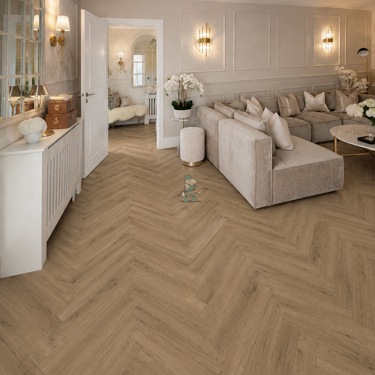 Toasted Oak Herringbone 12mm Laminate – image 3